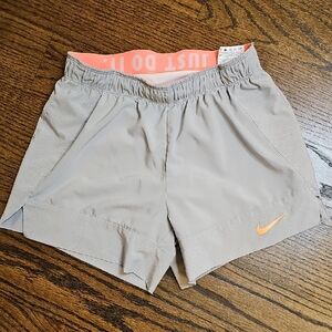 Nike Women's Athletic Shorts in Gray and Orange